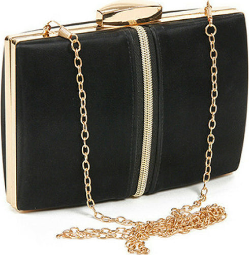 Βραδινό Τσαντάκι με Clutch Verde 01-1442 Μαύρο